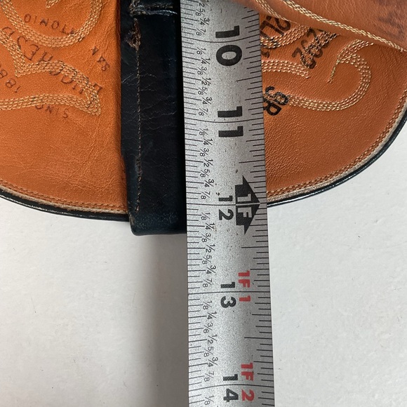 Vintage 1980s Lucchese San Antonio Navy Blue Cowboy Boots Men’s 9 B | Women’s 10 - Picture 3 of 16